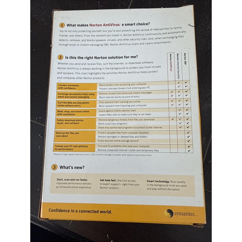 Symantec Notron AntiVirus 2008, CD Edition, for Windows XP Home / Pro - Picture 2 of 3